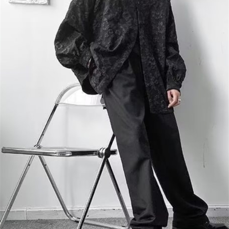 Shirts Men Japanese Style Loose Leisure Long Sleeves Chic All-match Solid Summer High Street Simple College Daily 250206