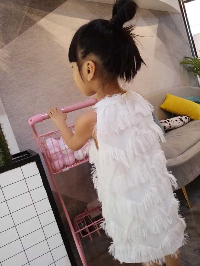 Mother Daughter Dresses Summer Sleepless Tassel Mommy and Me Dress Family Matching Clothes Family Look Mom and Daughter Dress W250207