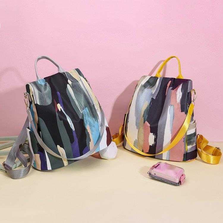 Womens new backpack Oxford cloth backpack large capacity anti theft bag casual womens bag three use shoulder bag