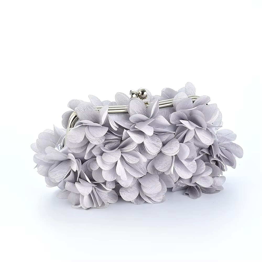 Satin Petal Evening Clutch Bag Designer Dinner Party Wedding Wer Purse Wholesale