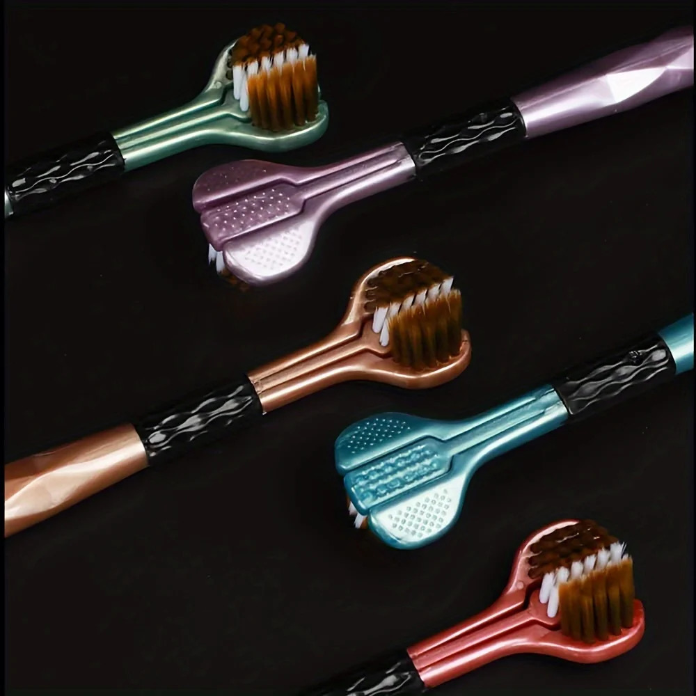 5 Pieces Three Sided Toothbrush Complete Teeth Gum Care Pretty Good Angle Clean Each Tooth Soft and Gentle 250206