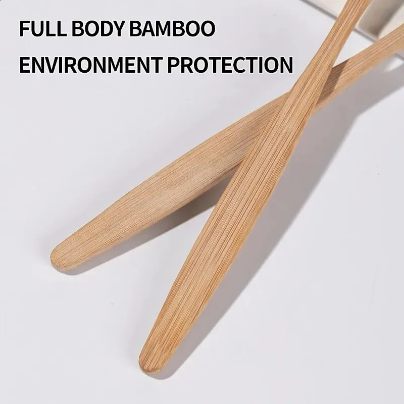 10/30/50 Pack Natural Bamboo Toothbrushes eco friendly Family el Charcoal Bamboo Wood Teethbrush for Adults Kids Child 250206