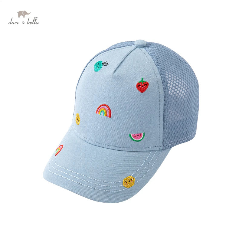DB2221507 dave bella summer born baby girls fashion cartoon embroidery hat cute children girl hat 250206