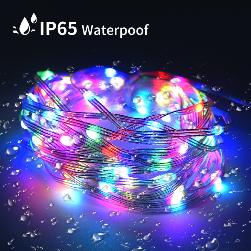 RGBIC Led Strip Light WS2812B Smart Bluetooth Remote Control String Fairy Lamp Christmas Garland Light Waterproof For Party Curtain Room