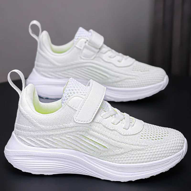 Childrens Sports Shoes Girl Breathable Fashionable Soft Sold Running Shoes Mesh Rebounding Casual New Walking Shoes for Kids W250207