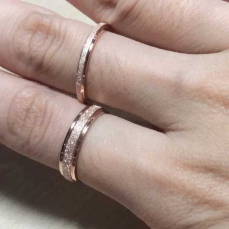 Gold Silver Color Wedding Bands Ring for Women Men Jewelry Stainless Steel Engagement Ring Couple Anniversary Gift Rings W250207