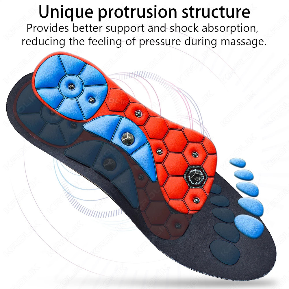 UPAKME Acupressures Insoles Magnetic Insoles for Women Men EVA Foot Massage Orthopedic Acupressures Insoles Pads Unisex Insert 250120