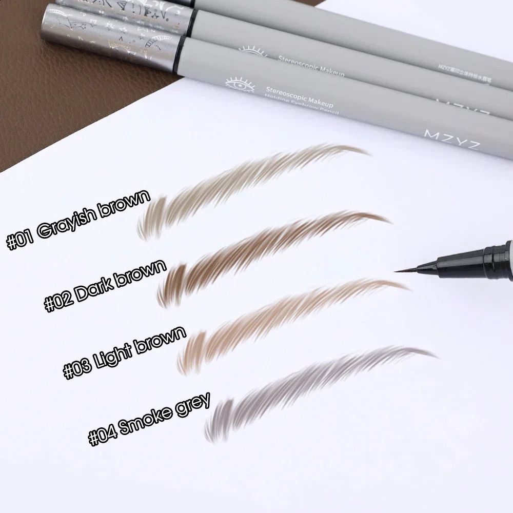 Multifunctional Liquid Eyebrow Pencil Ultra Fine Eyeliner Lying Silkworm Waterproof Grey Brown Enhancer Tattoo Cosmetics 250108