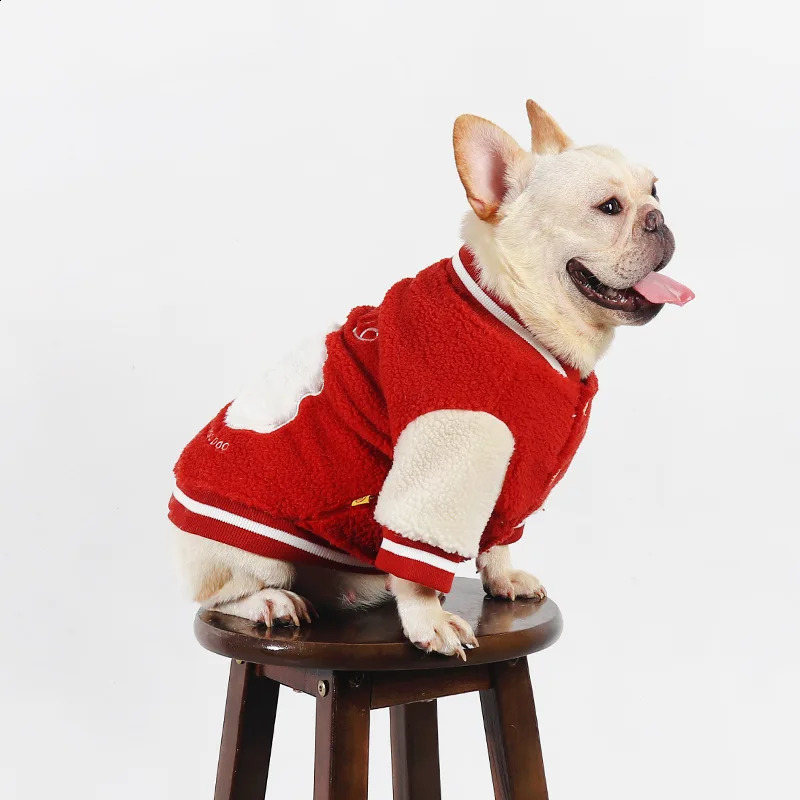 Thickened Warm Coat for Dogs and Cats Baseball Suit Pet Clothes Fall and Winter 250206