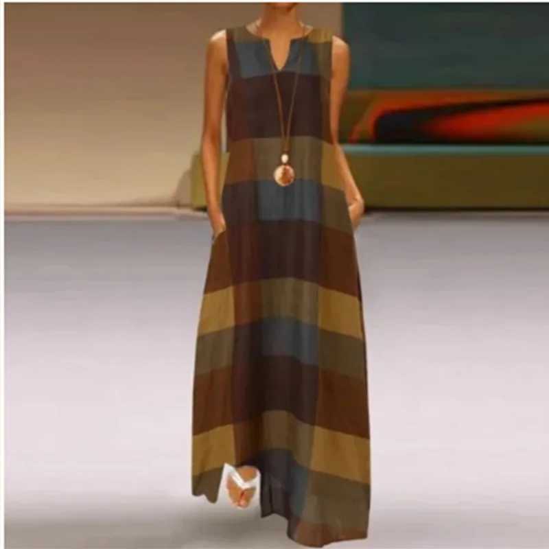 Ladies Summer Long Dress Floral Sveless 3D Print Ele Party Dresses For Women 2024 Casual Beach Women Dress Spring ClothesXJ2500207