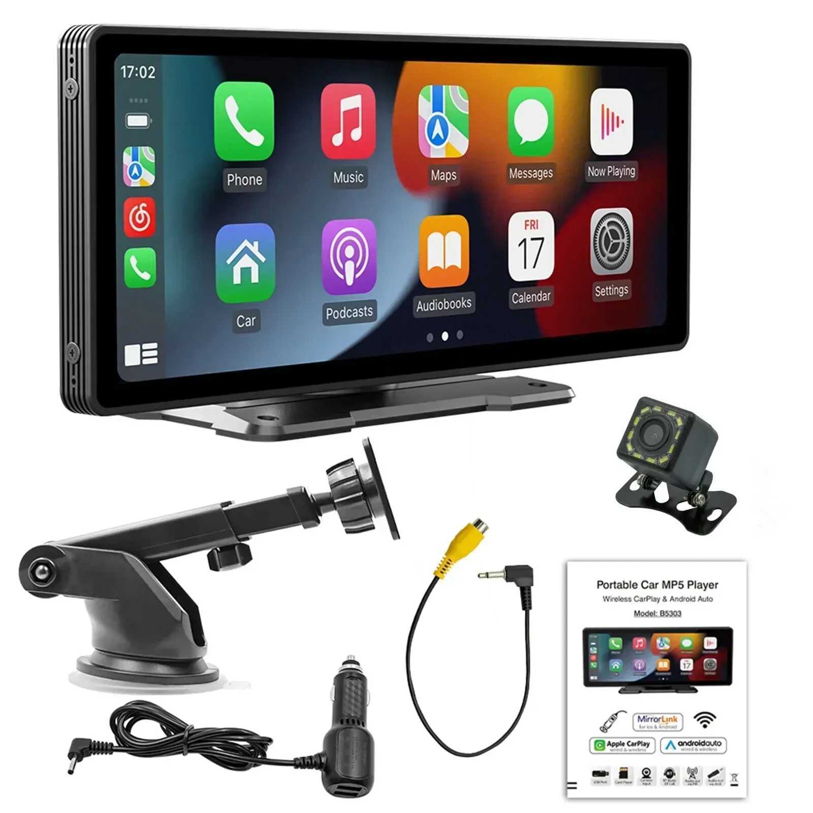 Car DVRs 10.26 inch Dash Cam Rear View Camera IPS Color Screen Carplay And Android Smart Player in Car DVR BT FM Mirror Monitor H250206