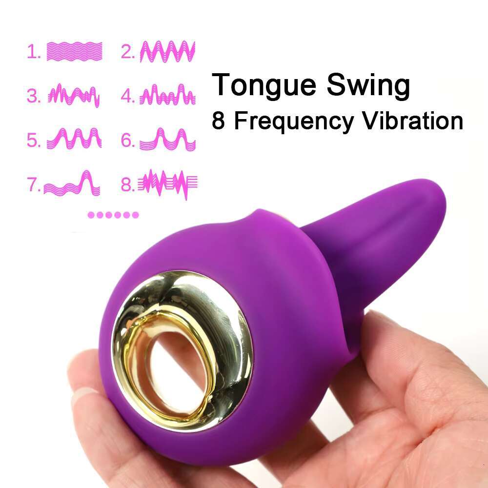 2in1 Clitoral Tongue Licking With 8 Vibration Modes Rose Vibrator USB Rechargeable Waterproof Sex Toys For Women Couple