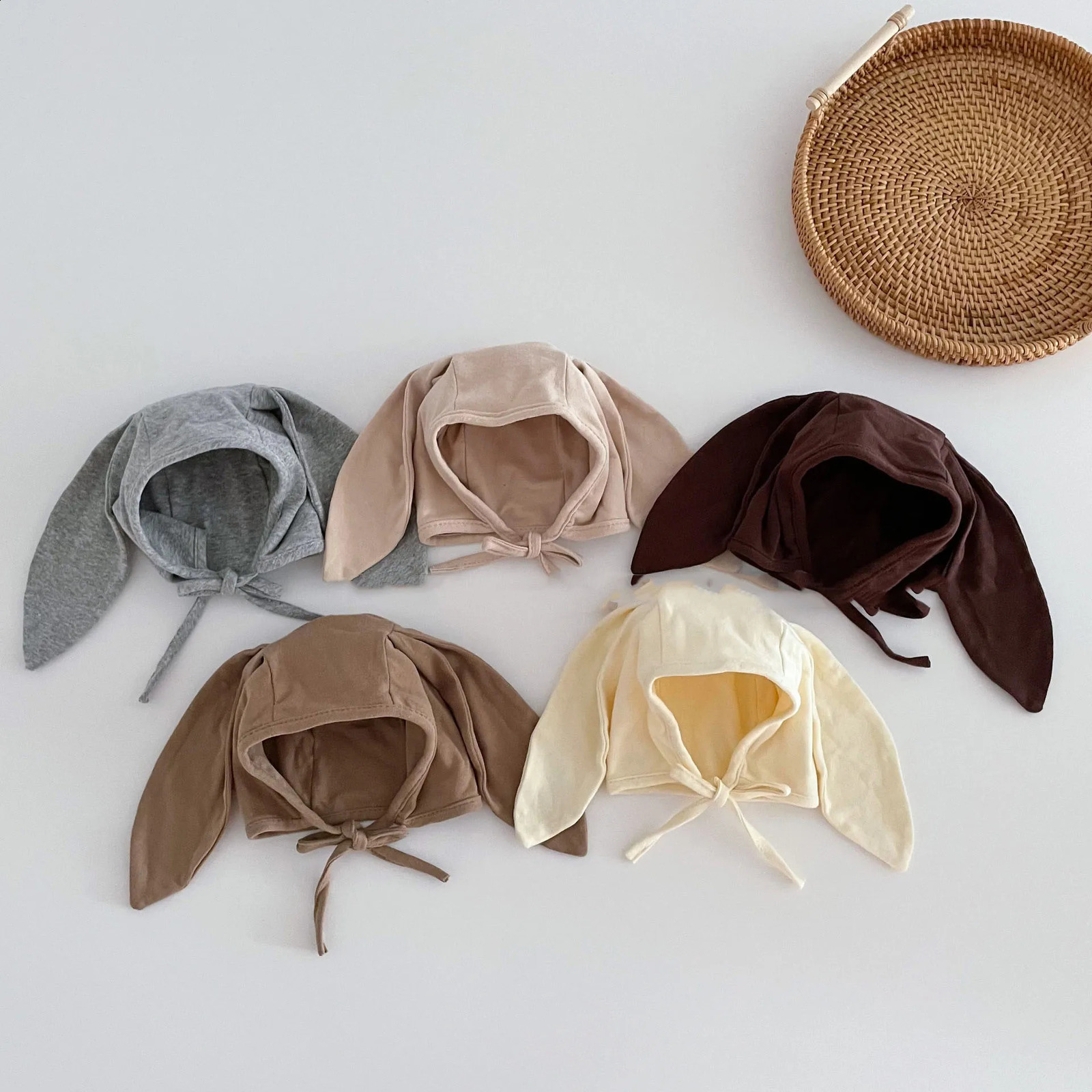 Soft Cotton Baby Hat With Ear Korea Style born Kids Beanie Infant Bonnet Cap Spring Autumn Adjustable Child Caps 250206