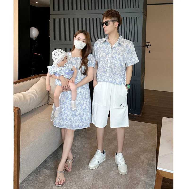 Resort Family Summer Couple Look Beach Clothes Mother and Daughter Dress Vacation Father Son Combinations Shorts W250207