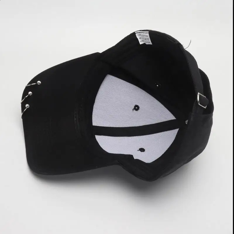 COKK Hip Hop Womens Baseball Cap With Ring Circle Hats For Men Women Unisex Adjustable Kpop Korean Style Gorra 250206