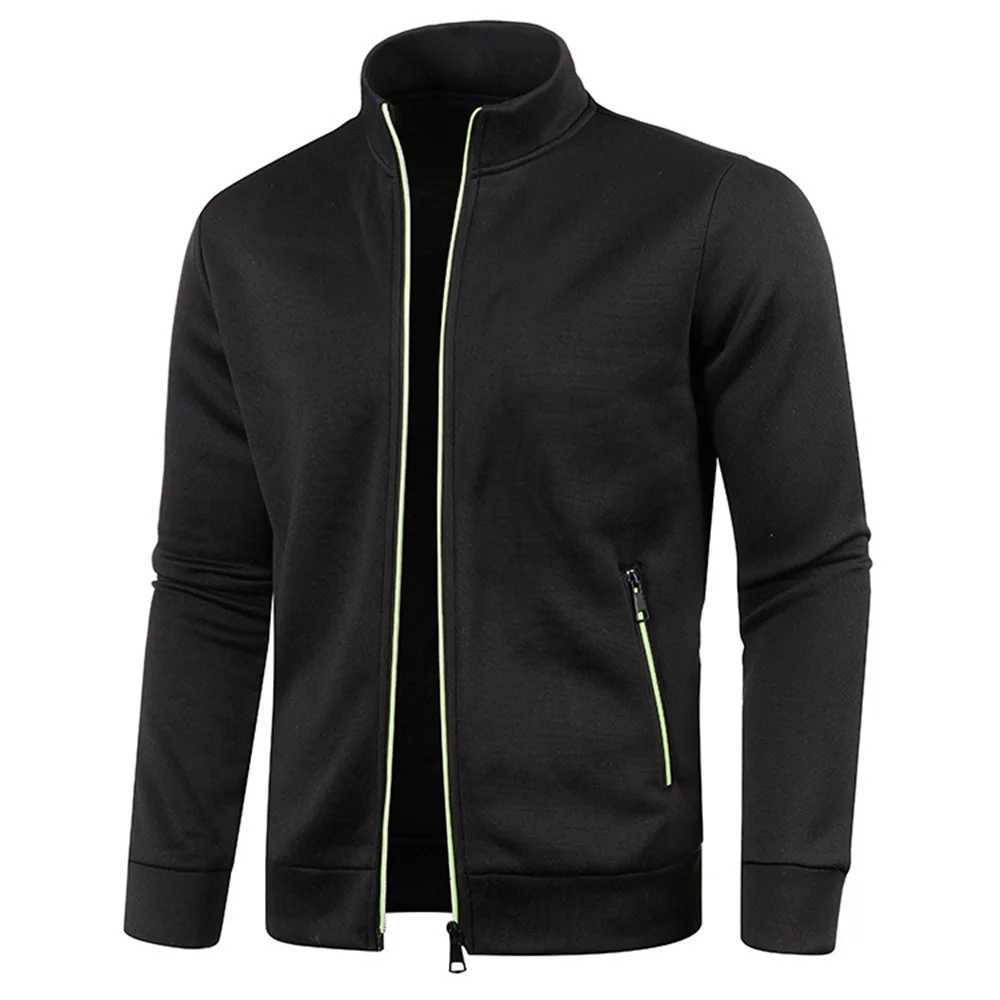 Mens zipper jacket stand up collar sweater outdoor streetwear casual jacket long sleeved jacket mens clothing M-4XL W250207