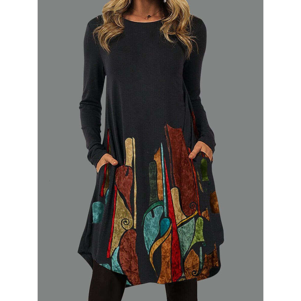 New version of European American ethnic style fashionable spring and autumn skirt 2024 new casual fashion trend clothing