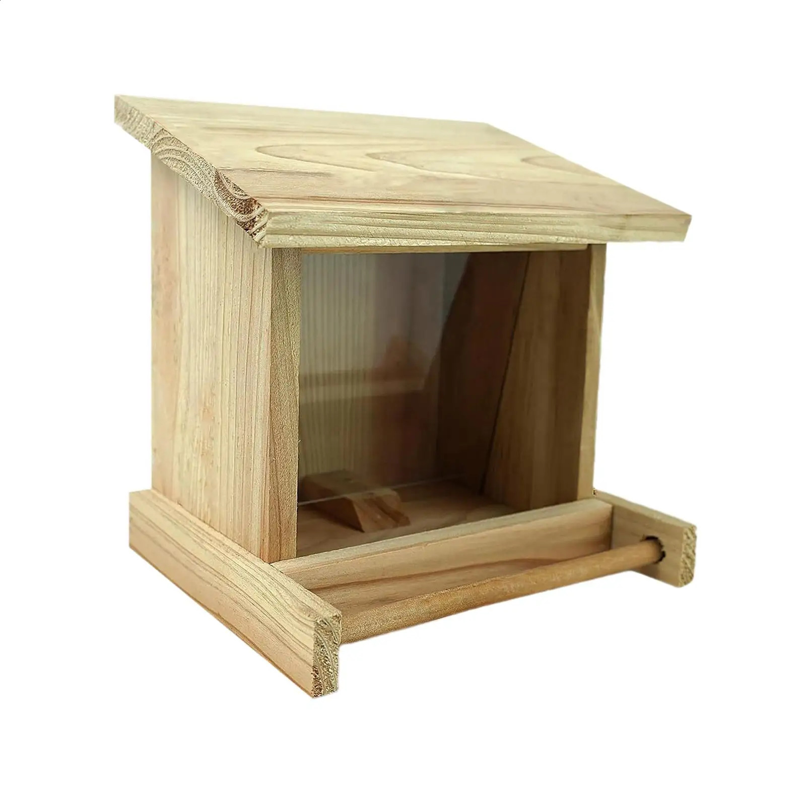 Wood Bird House Feeder for Outdoors Hanging Bird Feeding Station Birds Food Container for Small Birds Parrots 250121