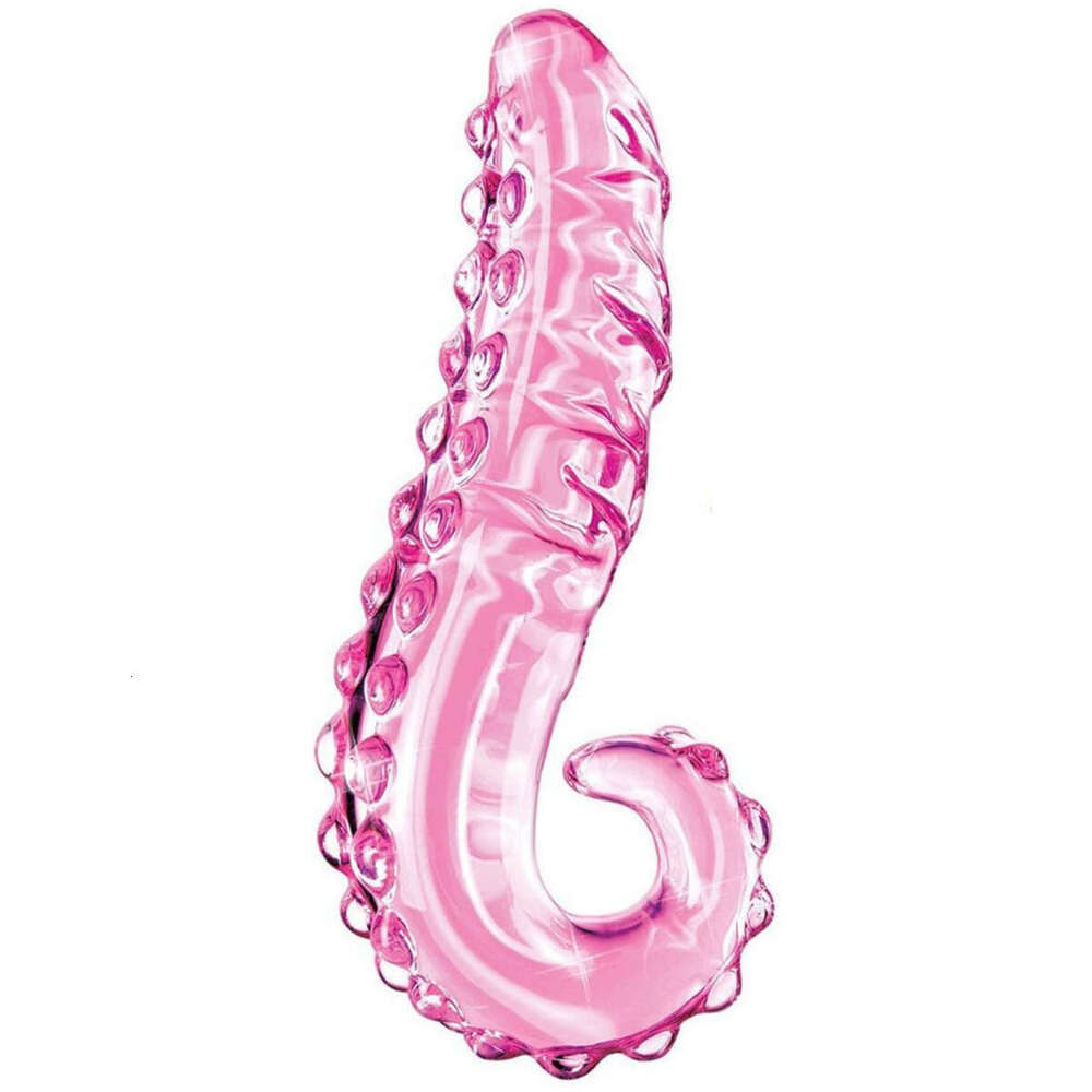 Female Adult Sex Simulation Dildo Tongue Crystal Erotic Glass Masturbator Anal Plugs Rear End Toys