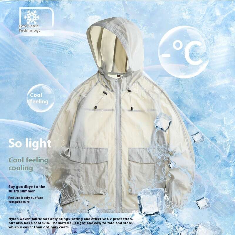 Sunscreen hooded new couple outdoor sports ice silk fishing sunscreen summer breathable skin clothing