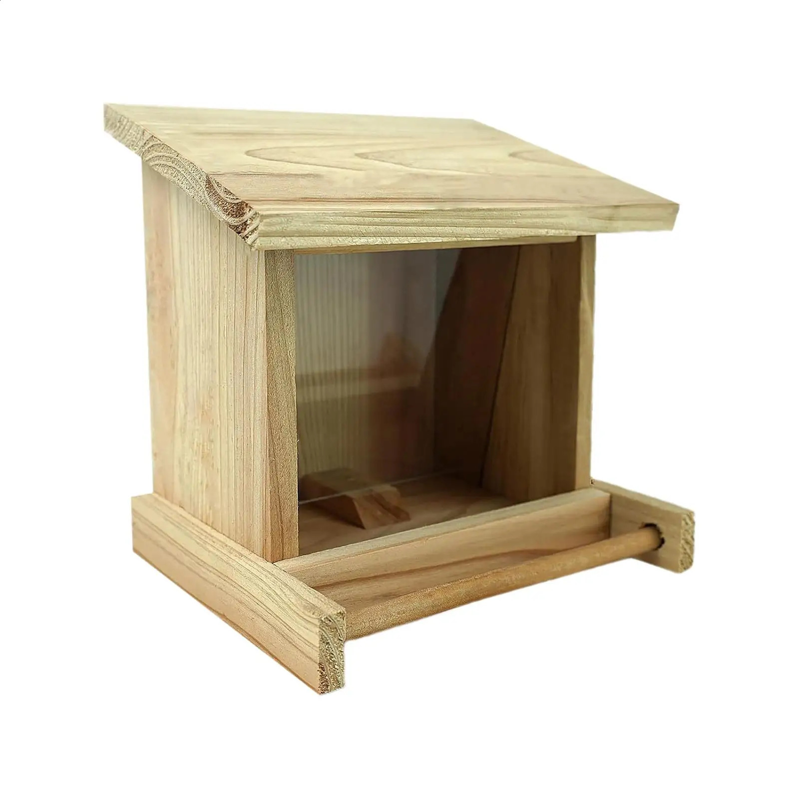 Wood Bird House Feeder for Outdoors Hanging Bird Feeding Station Birds Food Container for Small Birds Parrots 250121
