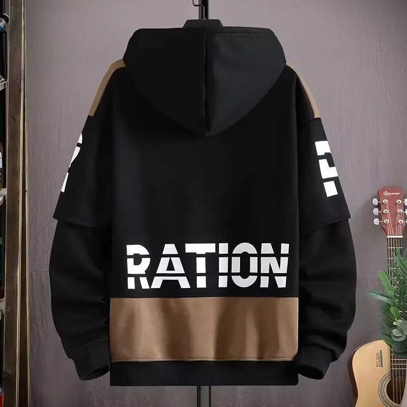 Autumn hot selling mens hoodies cool long sleeved black hoodies high-quality Harajuku street mens clothing sports tops W250207