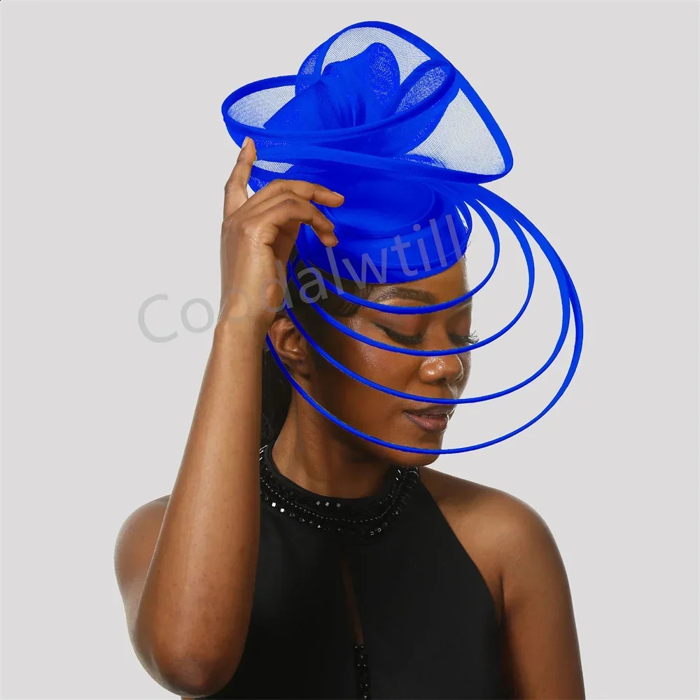 Wedding Church Hat Fascinator Headpiece Formal Kentucky Femme Party Dinner Chapeau Cap Lady Ocn Pillbox Cap Mesh Headwear 250207