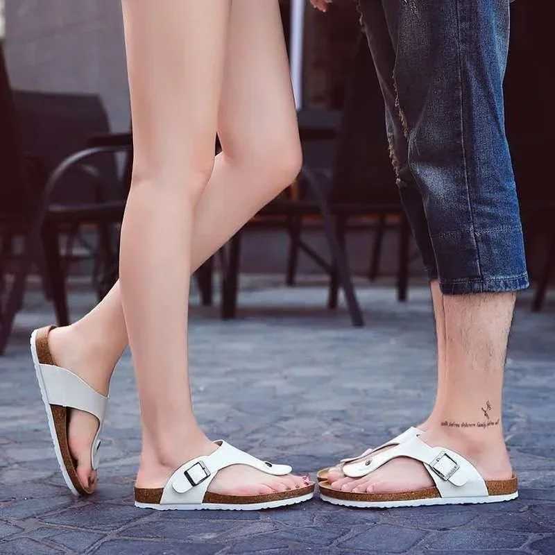Women Cork Slippers Outdoor Flip Flops Summer Sandals Slippers Men Couple Beach Sandals for Women Shoes for WomenXJ250207
