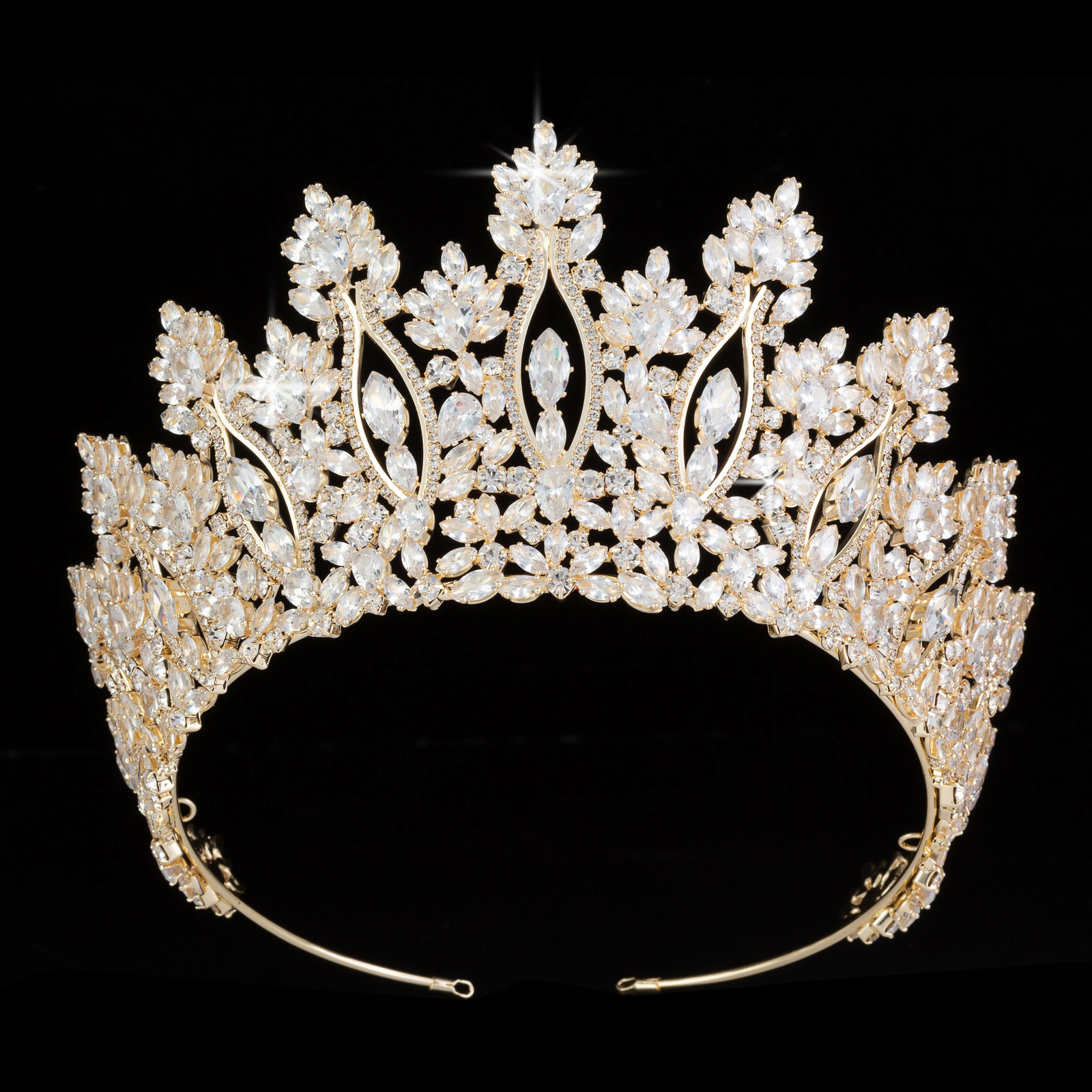 Tiaras And Crowns HADIYANA Classic Fashion Bridal Hair Accessories Anniversary Wedding Women BC5070 Corona Princesa 250120
