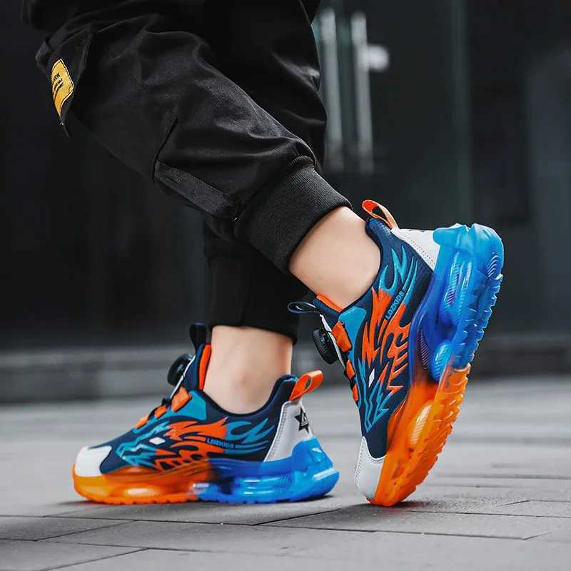 2024 New Kids Shoes Boy Casual Sneakers Platform Comfortable Children School Sports Tennis Boy Shoes Childrens Basketball Shoes W250207