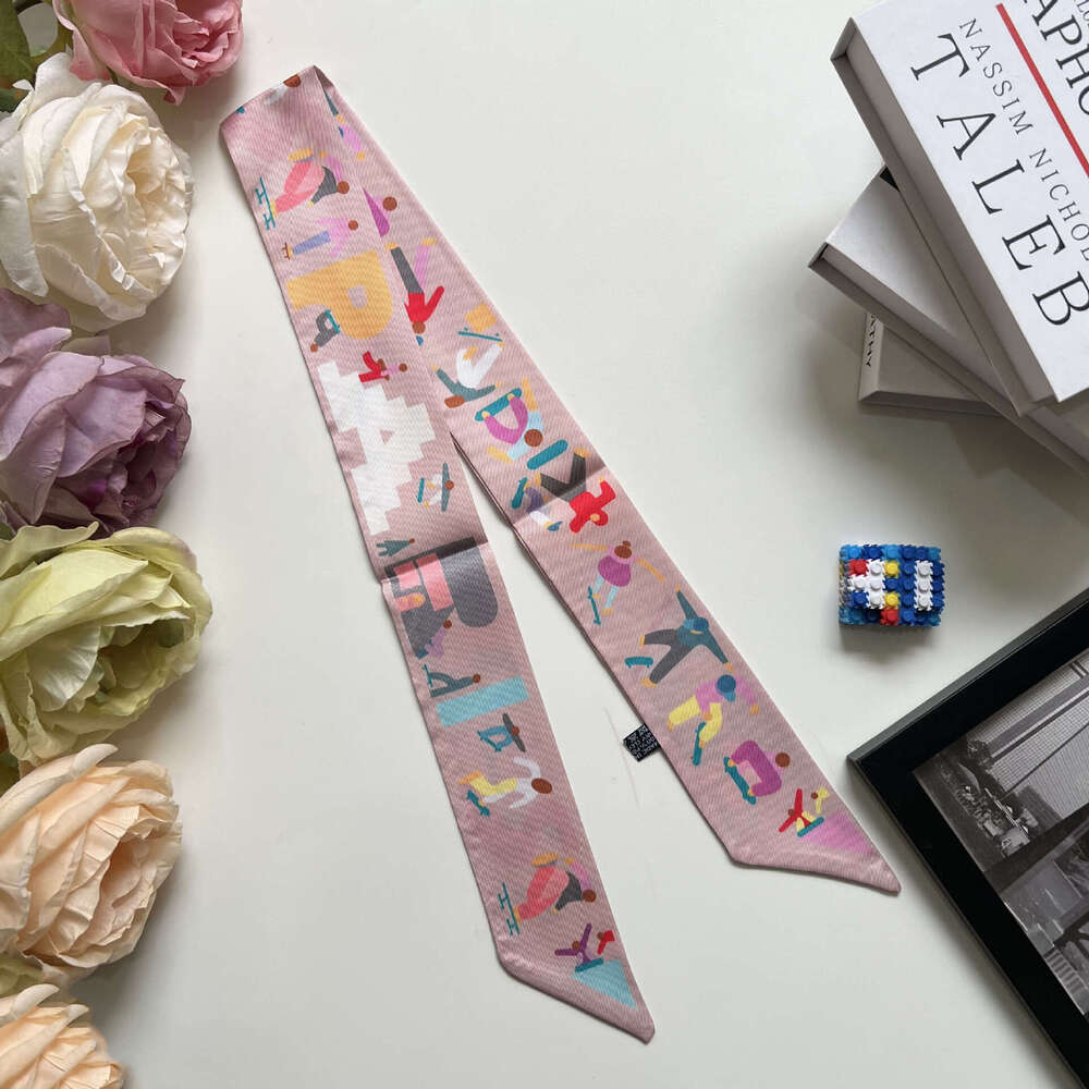 Casual temperament paired with headband, silk small strip, women's summer thin headscarf, Korean version suit, scarf, versatile
