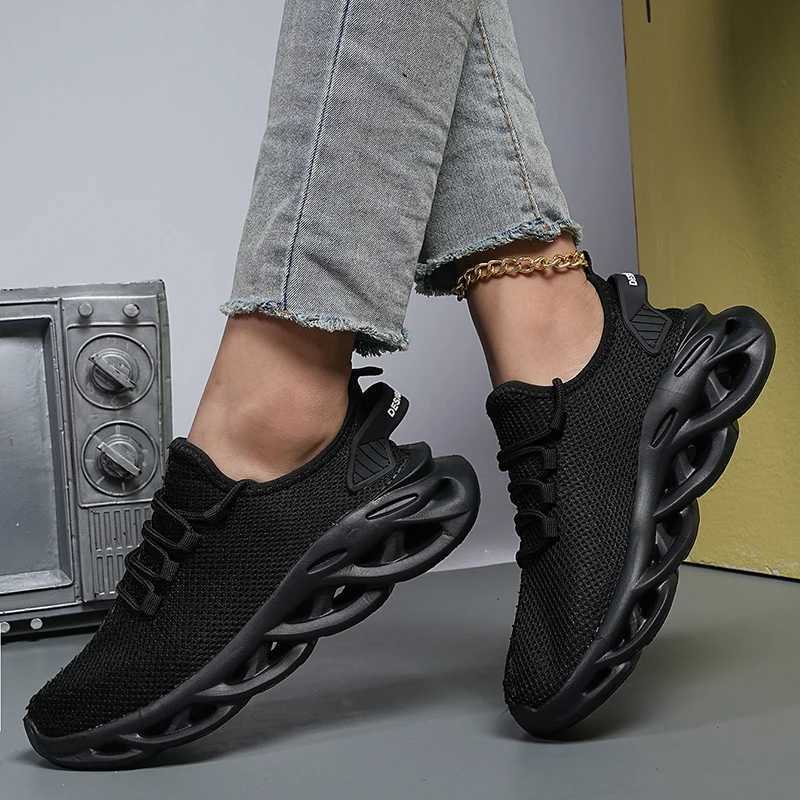Men Sports Running Black Jogging Shoes Casual Sneakers Brown Outdoor Breathab Mesh Women Light Shock-absorption Black Tennis W250207
