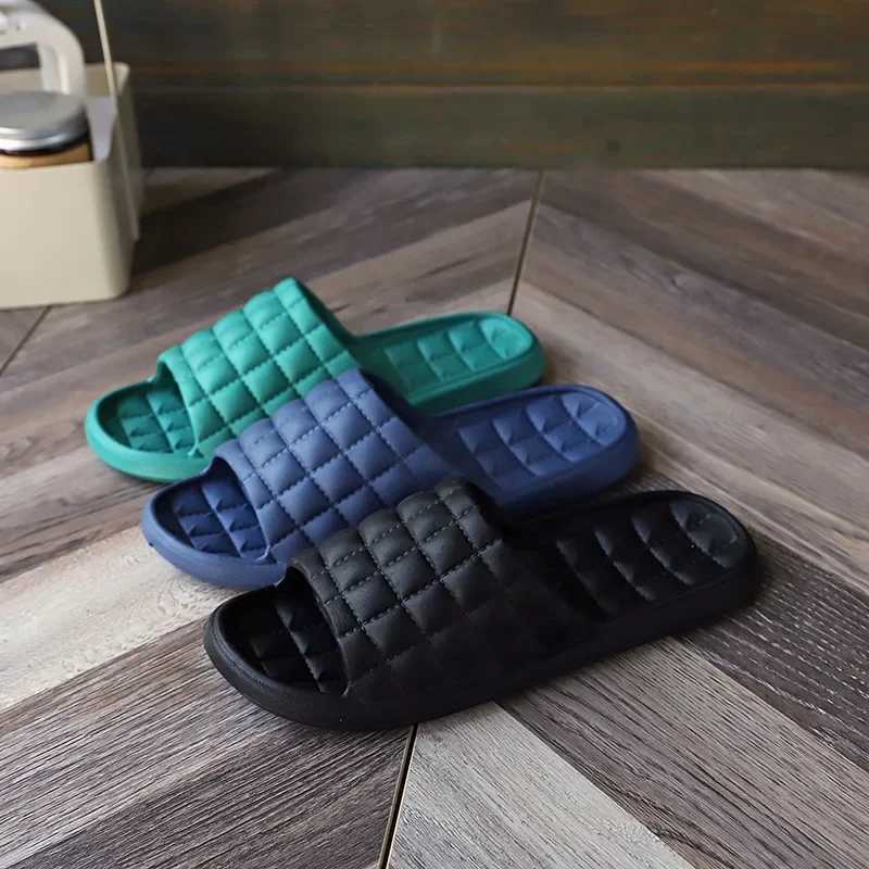 Home Bathroom Slippers Women Fi Soft Sole EVA Indoor Slides Woman Sandals 2023 Summer N-slip Woman Man SlippersXJ250207