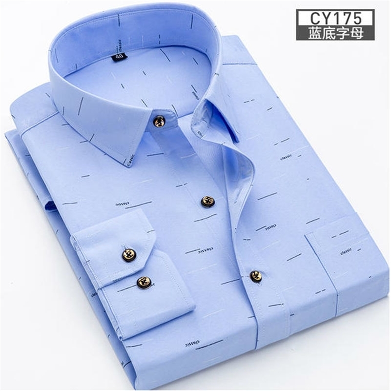 mens shirt long sleeve spring and summer thin business casual wear fashion breathable slim print high quality plaid 250206