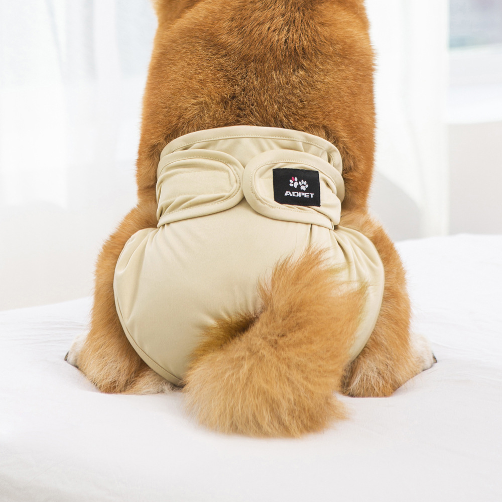 Reusable Washable Dog Diapers for Female Dogs Leak-Proof Pet Menstrual Pants with Secure Fastener Tape