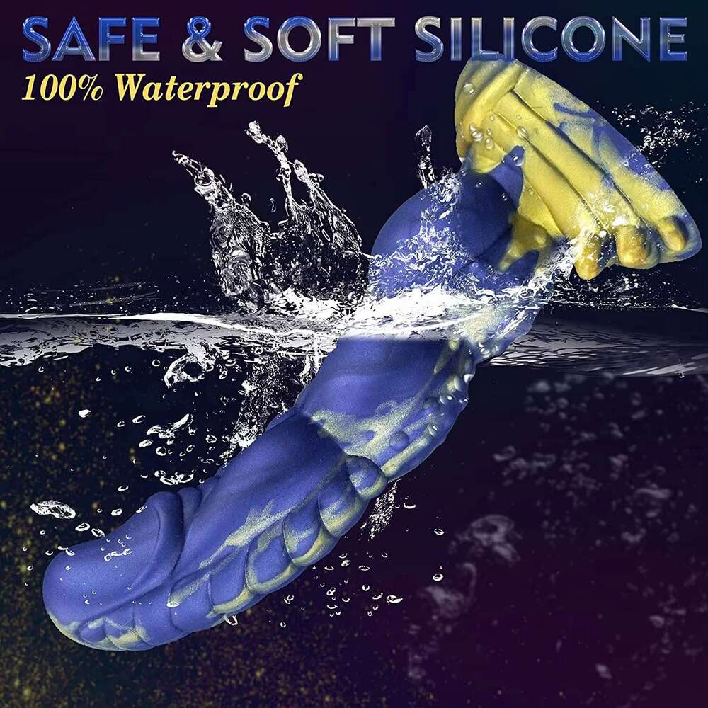 Realistic Silicone Animal Vaginal G-spot With Suction Cup Anal Plug Hand-free Huge Monster Dildo Toys For Women
