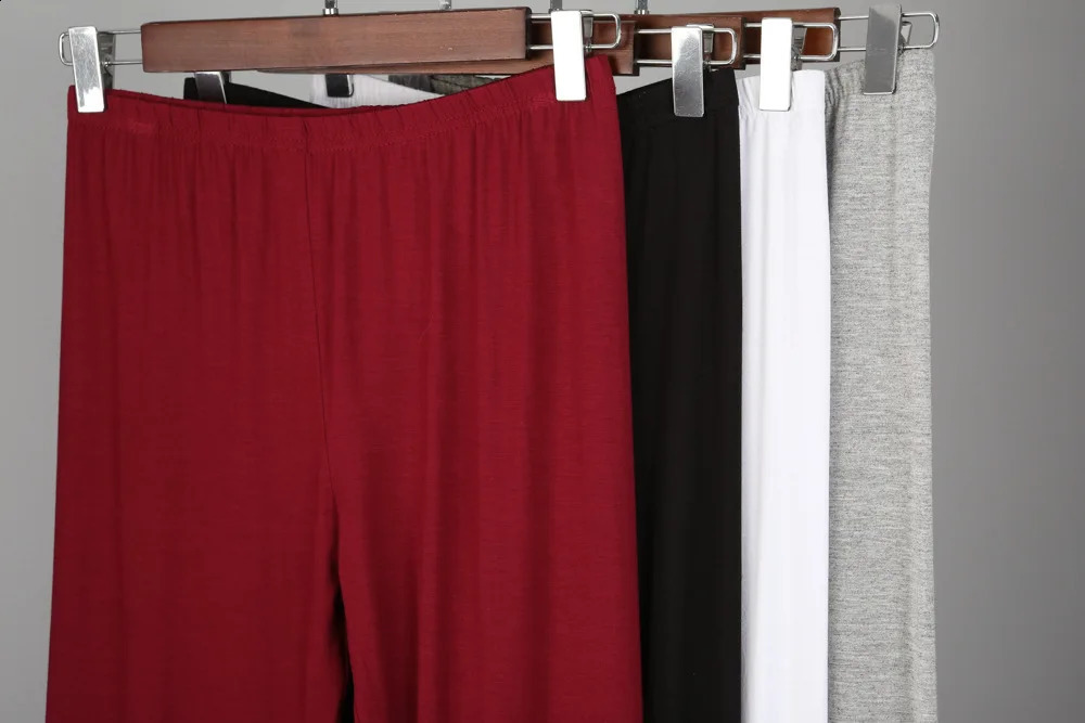 fashion spring and summer autumn women bamboo fiber high elastic slim leggings plus size 2XL6xl 7XL 250206