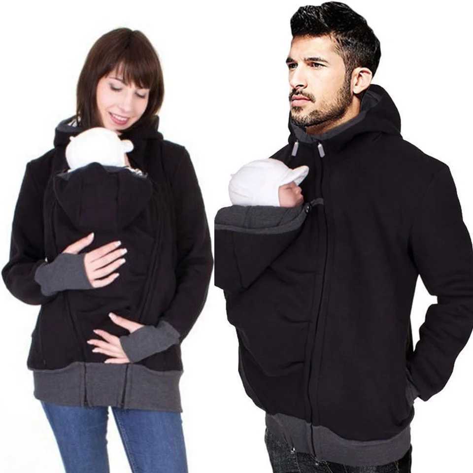 New 2021 Fashion Baby Carrier Jacket Kangaroo Warm Maternity Hoodies Women Outerwear Coat For Pregnant Womens Maternity Clothes W250207