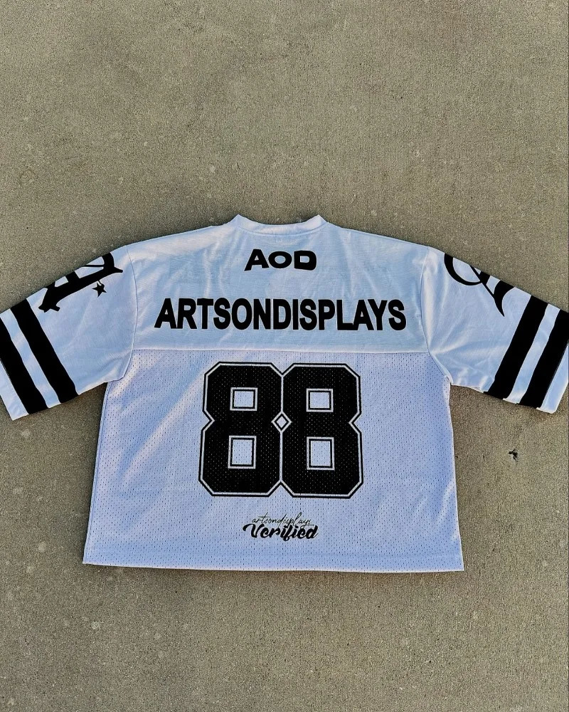 American hip hop V-neck printed shirt for women Breathable quick-drying half-sleeve Y2k top Street fashion oversized T-shirt 250206