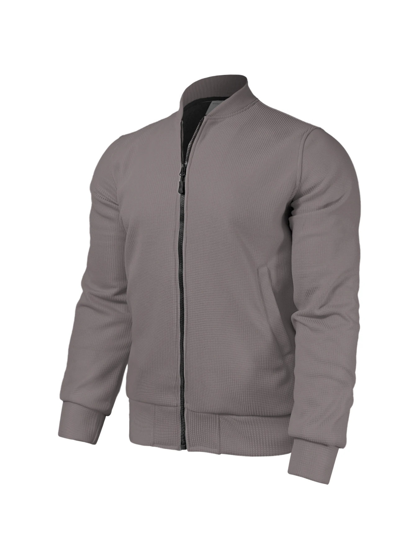 Spring and autumn explosive baseball collar stand zipper cardigan mens casual hoodie coat youth jacket solid color 250207