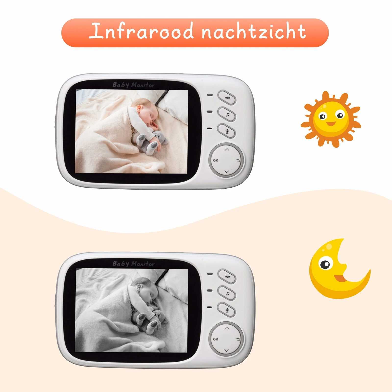 VB603 2.4G Wireless Video Baby Monitor with 3.2 Inches LCD 2 Way Au Talk Night Vision Surveillance Security Camera Babysitter Y241227