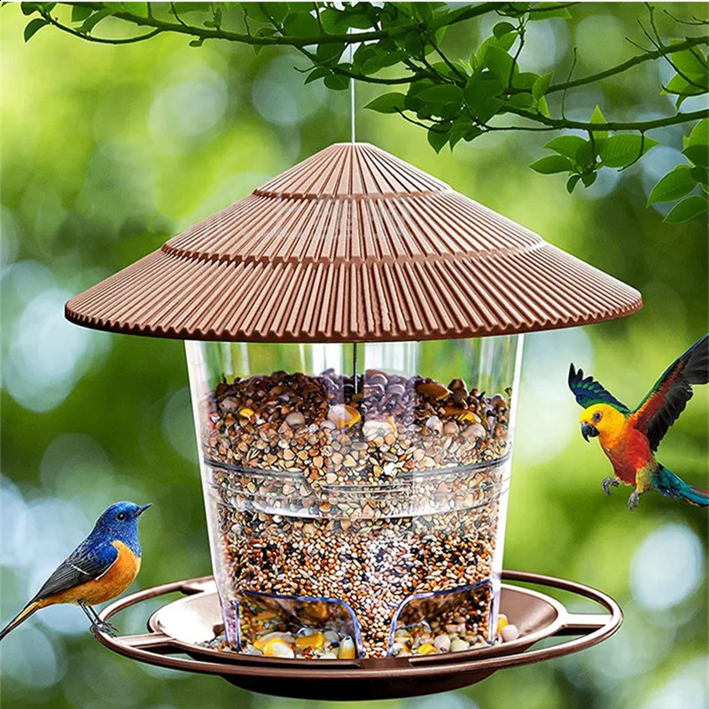 Bird Feeder Automatic Foot Feeding Tool Outdoor Bird Feeder Hanging Nut Feeding Multiple Hole Dispenser Holder Food Container 250214