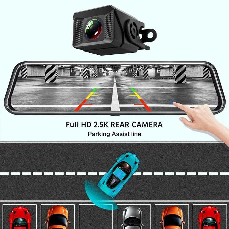 Car dvr DVR Mirror for Car 10Dash Cam Recorder Front Rear Dual Night Vision Camera Black Box GPS WIFI 24H Parking Monitor R250529
