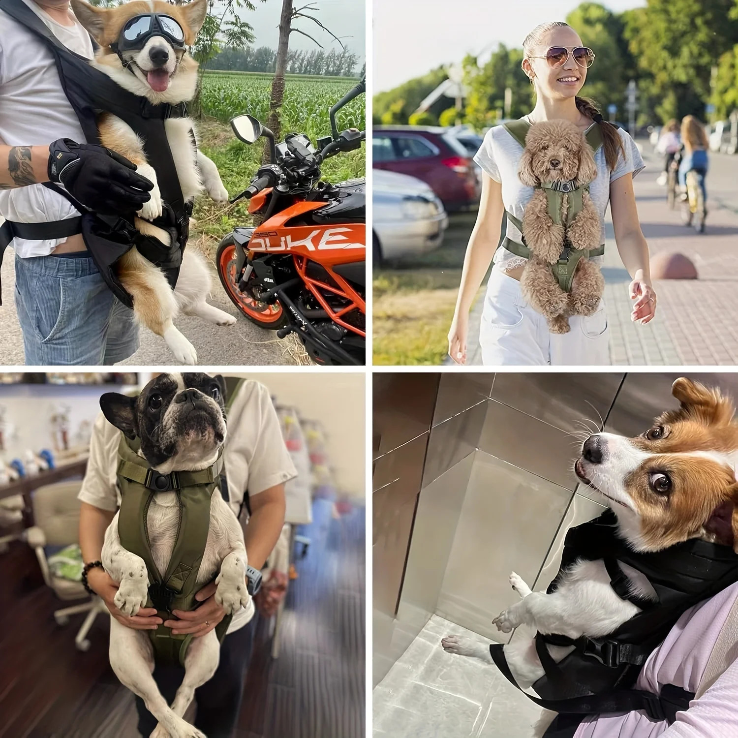 Pet Front Dog Carrier Backpacks Adjustable Hands Free Dog Backpack Carrier For Medium Small Dogs 250206