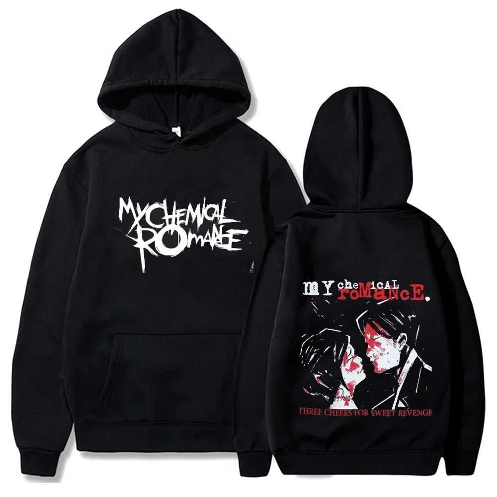My Chemical Romantic Printed Hoodie Mens Wool Sweatshirt Rock Band Long Sleeve Hoodie W250207