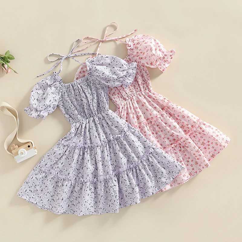 Mother Daughter Matching Dress Floral Print Dress Mommy and Me Family Swimwear Summer Beach Bodysuit for Girls and W250207