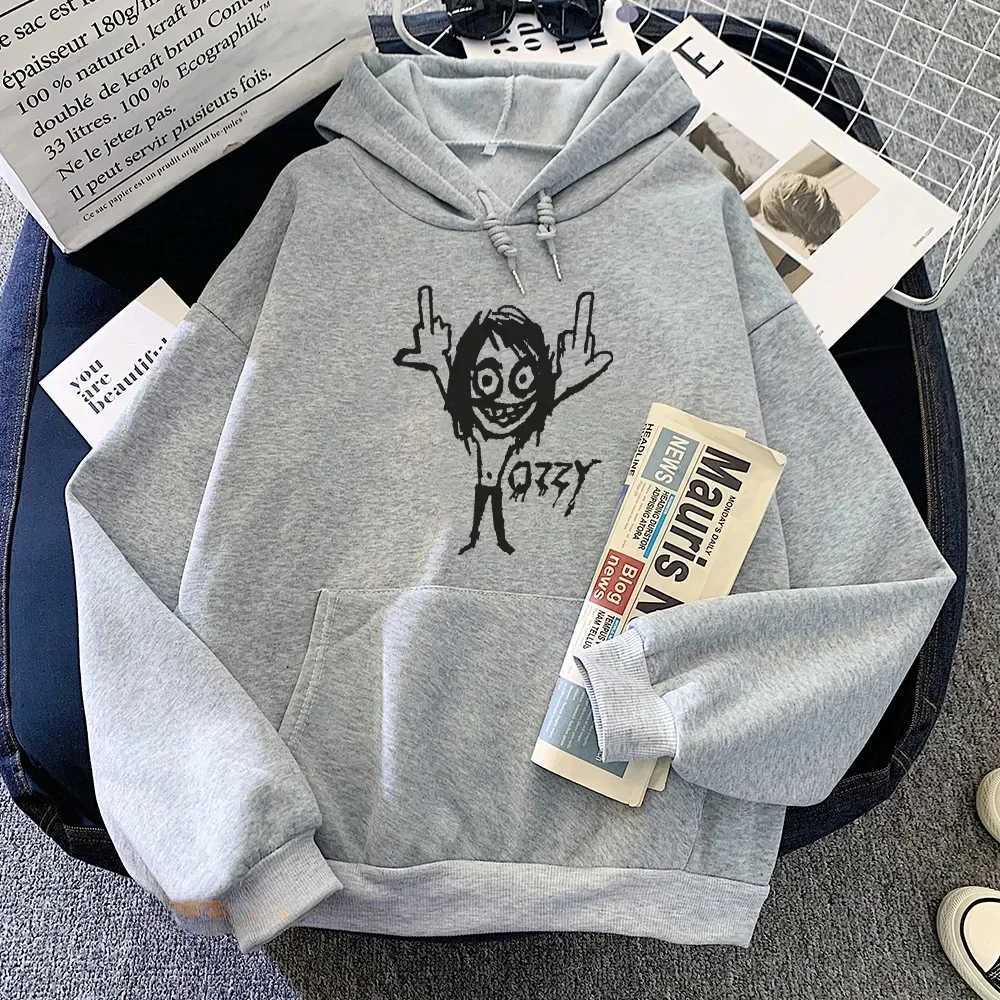 Autumn winter Fashion Hoodies Funny Ozzy Osbourne Graphic Long-sleeved for Men Harajuku Grunge Casual Comfortable Sweatshirt W250207