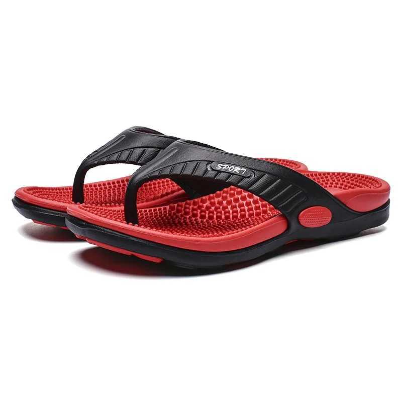Massage Flip Flops for Men Summer Breathable Beach Shoes Sandals Men Luxury Flip Flops Breathable Mens SlippersXJ250207