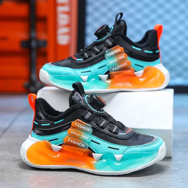 Luxury Children Trainers Boy Shoes Fashion Autumn Winter Warm Fur Kids Casual Sneaker Sports Tennis Boy Sneaker PlushXJ250207