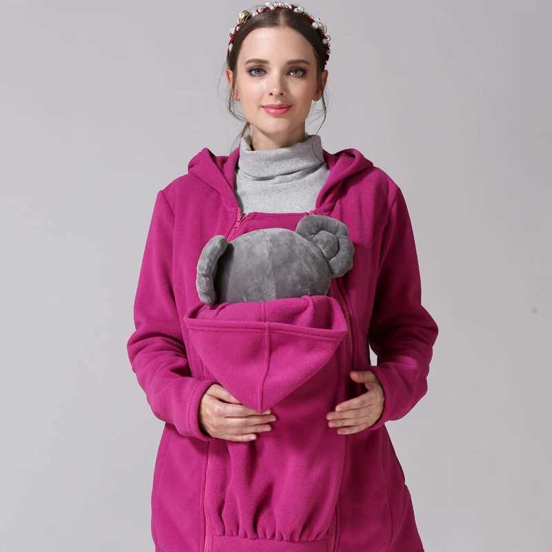 Emotion Moms Winter Breastfeeding Nursing Tops Multi Function Maternity Coat Kangaroo Coat for Pregnant Jacket Maternity Clothes W250207